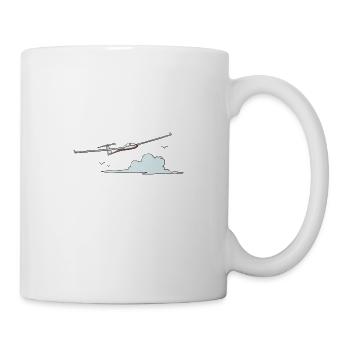 Pilote de planeur volant au-dessus des nuages - Mug blanc - blanc - Droite