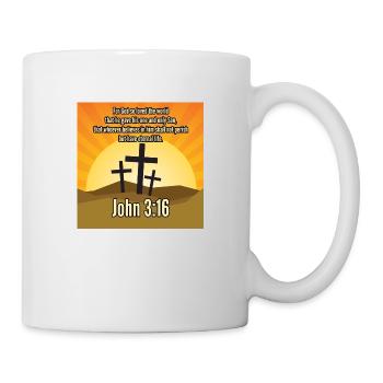 Jean 3:16 Bible sur les vêtements chrétiens - Acheter en ligne - Mug blanc - blanc - Droite