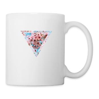 Triangle de fleurs de cerisier - Mug blanc - blanc - Droite