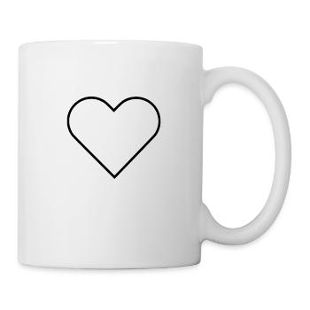 Heart outline collection - Mug - white - Right