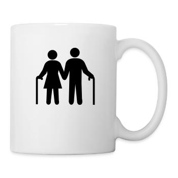 ehepaar_opa_und_oma - Tasse - Weiß - Rechts