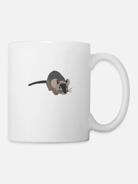 Graue Maus - Tasse - Weiß