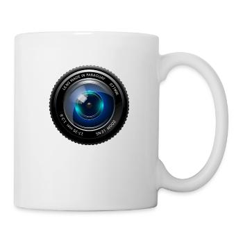 Objectif de l’appareil photo - Mug blanc - blanc - Droite
