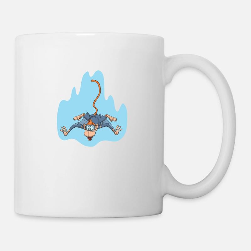 Wingsuit Voler singe - Mug blanc - blanc