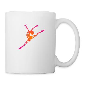 Maori Gymnastics Girls Jump Tribal Tattoo Gift - Mug - white - Right