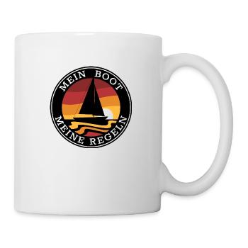 Mein Boot meine Regeln - Tasse - Weiß - Rechts