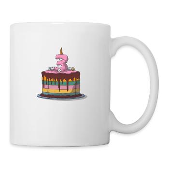 Gâteau d'anniversaire anniversaire des enfants 3e anniversaire - Mug blanc - blanc - Droite