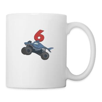 Monster Truck children's birthday 6th birthday - Mug - white - Right
