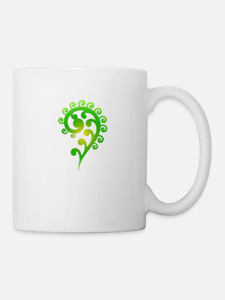 Idée de cadeau de tatouage tribal Maori Koru Art - Mug blanc - blanc