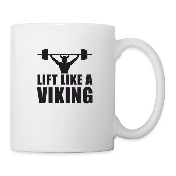 Vikings Lift Like A Viking bodybuilder gift - Mug - white - Right
