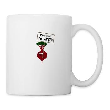 Rote-Bete-Veganer sind böse - Tasse - Weiß - Rechts