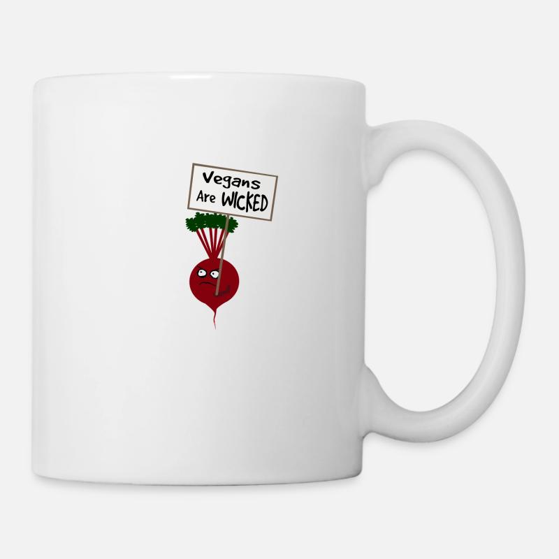 Les végétaliens de betterave sont méchants - Mug blanc - blanc