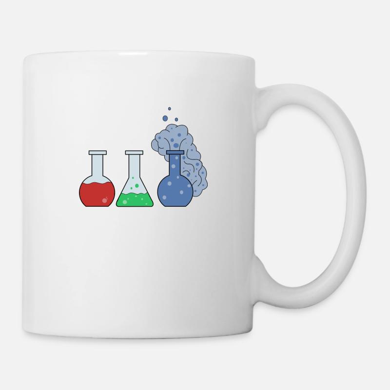 Chemie Reaktion Overreacting Geschenk - Tasse - Weiß
