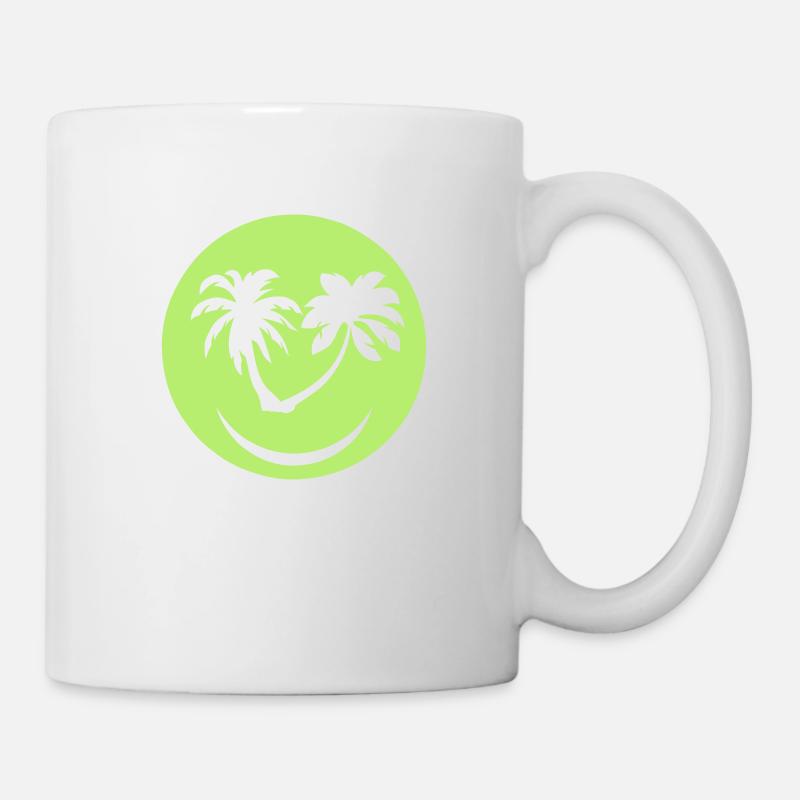 palmier smiley sourire - Mug blanc - blanc