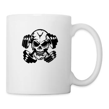 dead head halter bodybuilding bodybuilding sport - Mug - white - Right