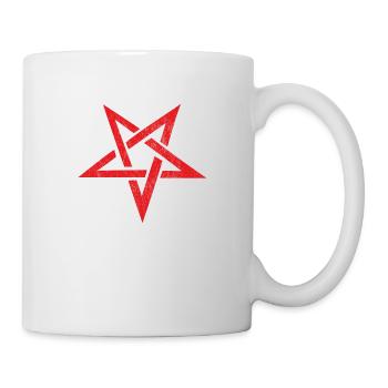 red pentagram - Mug - white - Right