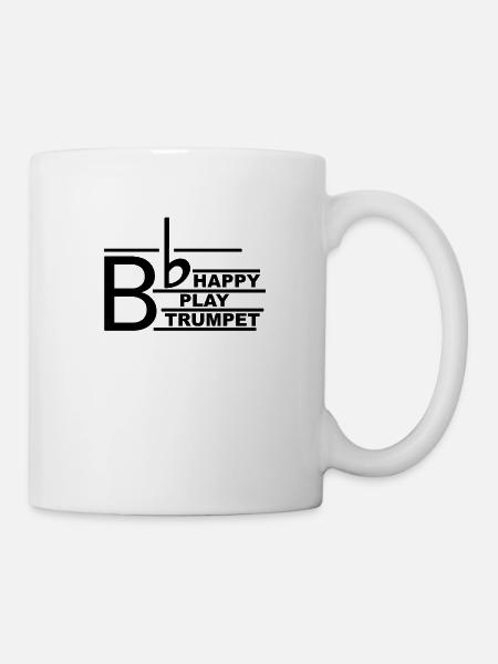 Be happy play Trumpet - Mug blanc - blanc