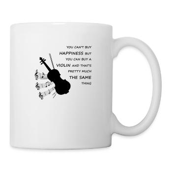 Tu ne peux pas acheter le bonheur mais le violon - Mug blanc - blanc - Droite