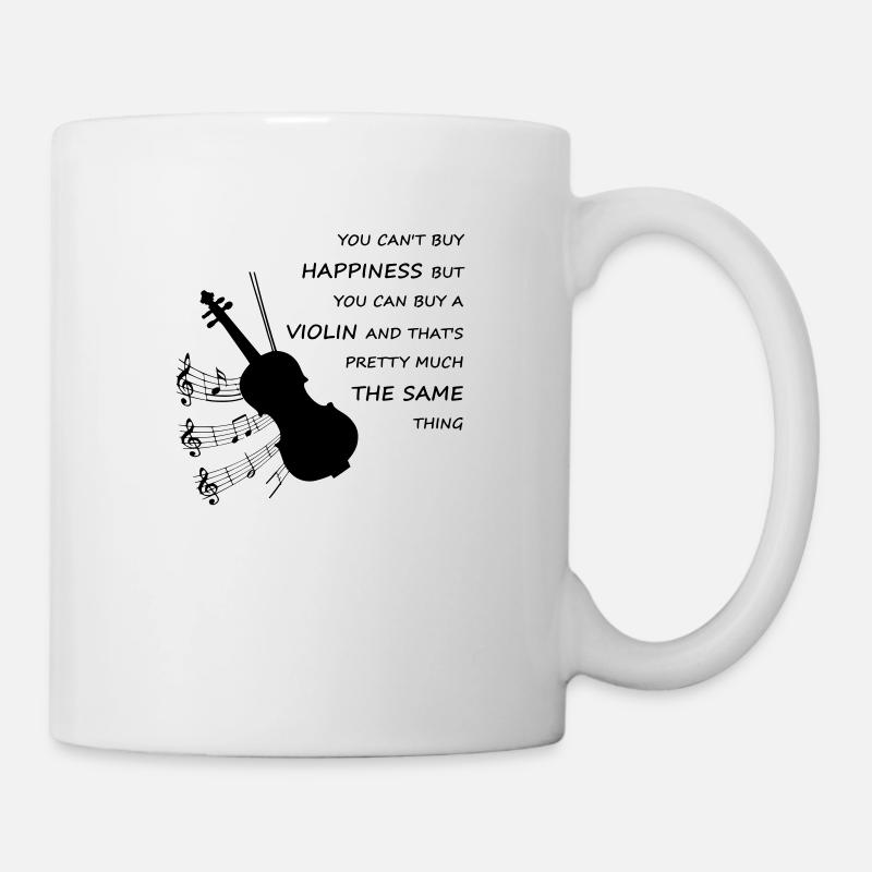 Violine Instrument Hobby Geschenk - Tasse - Weiß