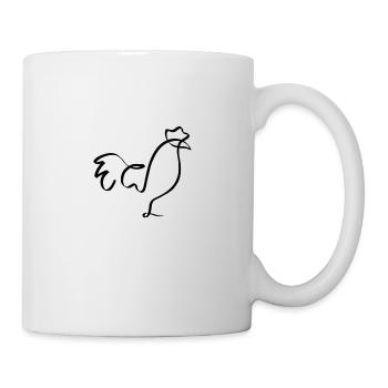 One line tap black - Mug - white - Right