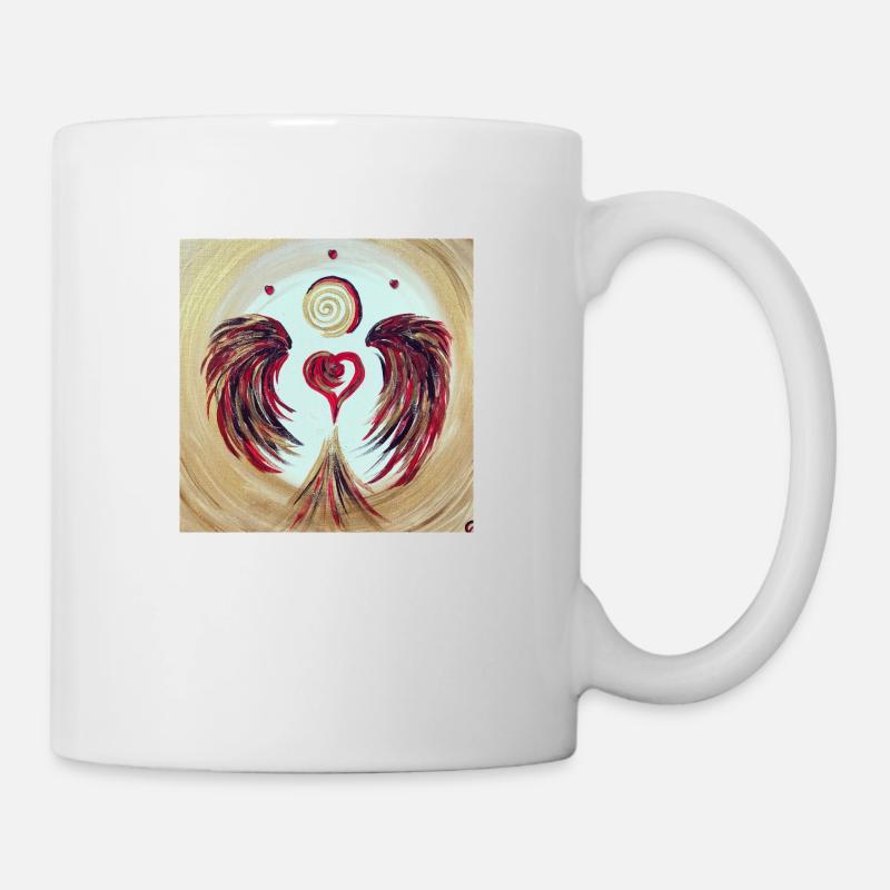 Herzengel des Glücks - Tasse - Weiß