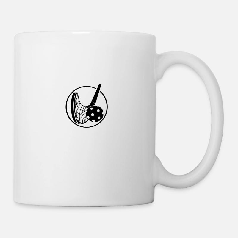 Floorball avec bâton de floorball - Mug blanc - blanc