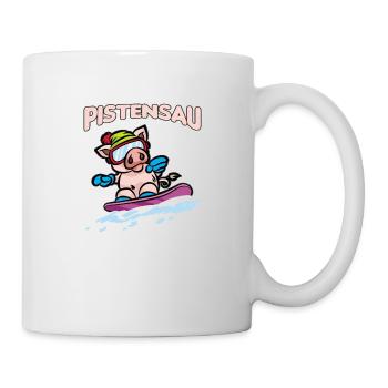 Pistensau - Skifahren - Snowboaden - Apres Ski - Tasse - Weiß - Rechts