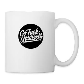 Va te faire foutre - typo de police d'impression de chemise - Mug blanc - blanc - Droite