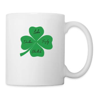 Shamrock Love Success Heureux Reconnaissant - Mug blanc - blanc - Droite