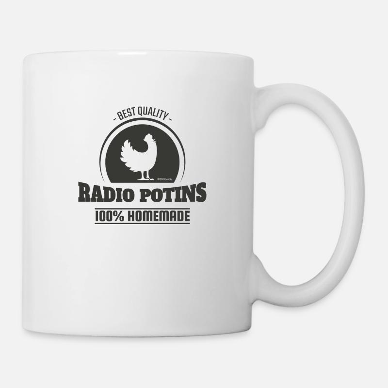 Radio Gossip black - Mug - white