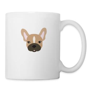 Bouledogue français, marron - Mug blanc - blanc - Droite