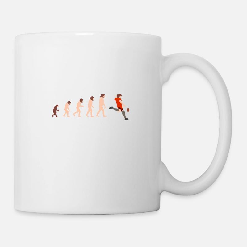 Idée cadeau Evolution Rugby Funny - Mug blanc - blanc