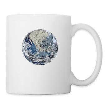 planète terre - Mug blanc - blanc - Droite