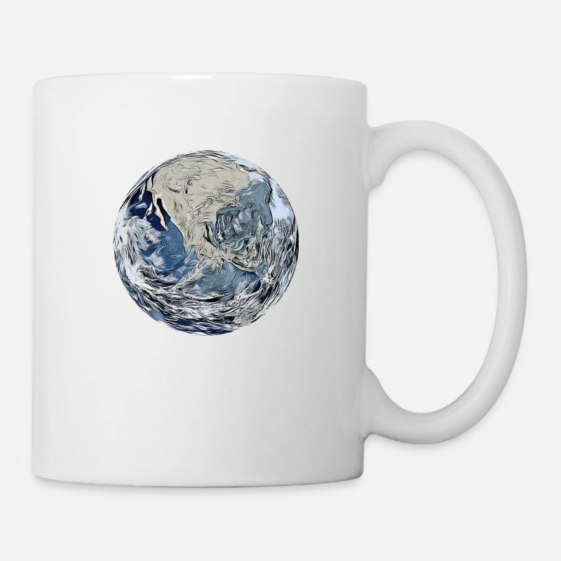 planète terre - Mug blanc - blanc