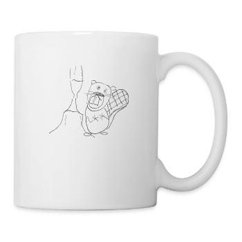 Biber Baum Prinzessin princesse castor - Mug blanc - blanc - Droite