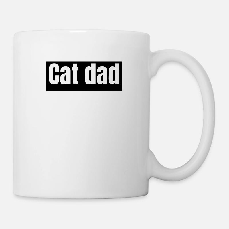 cats - cat dad - Tasse - Weiß