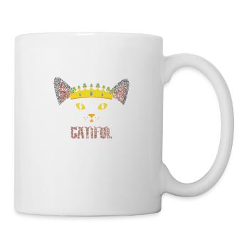 Glitter Cat Crown Princess Queen Catiful - Mug - white - Right