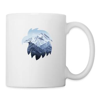 Eagle and snow-capped mountains - Mug - white - Right