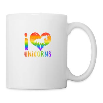 I love Unicorn Unicorn I Love Unicorns colorful - Mug - white - Right