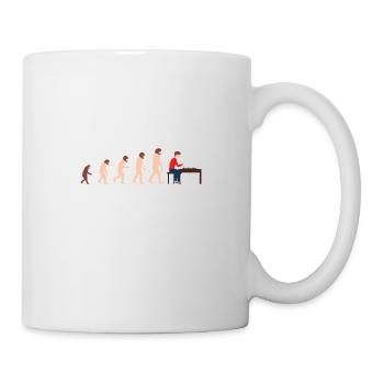 Evolution Schachspieler Lustige Geschenkidee - Tasse - Weiß - Rechts