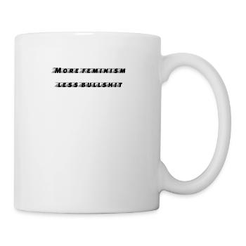 féminisme - plus de féminisme moins de conneries - Mug blanc - blanc - Droite