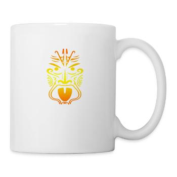 Maori-Krieger Haka-Tanz Zunge Ausstrecken Geschenk - Tasse - Weiß - Rechts