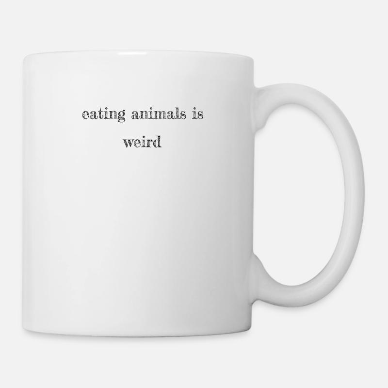 végétalien - manger des animaux est bizarre - Mug blanc - blanc