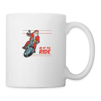 Motorrad Santa für Motorradfans Geschenkidee 🎅🏼 - Tasse - Weiß - Rechts