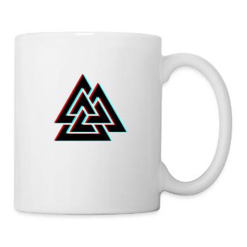 Vintage Valknut Odin symbol Viking sign Pagan - Mug - white - Right