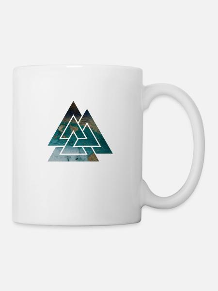Walknut valknut wotan odin symbole signe triangle - Mug blanc - blanc