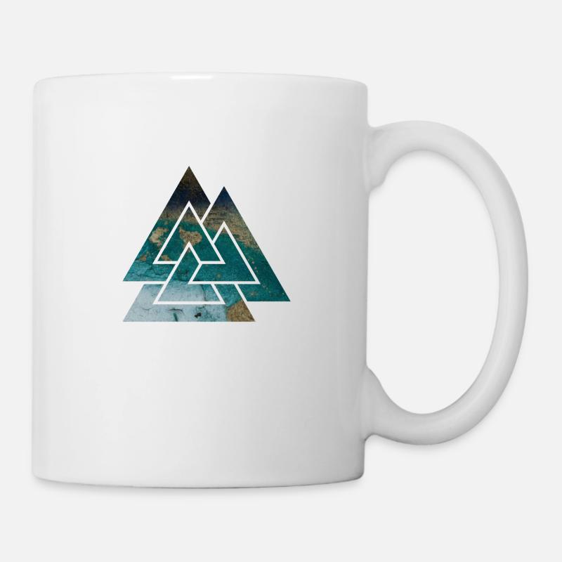 Walknut valknut wotan odin symbole signe triangle - Mug blanc - blanc