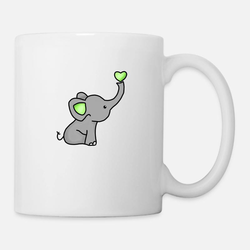 Baby Elefant - Tasse - Weiß