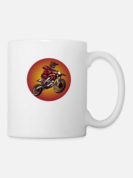 Motorrad, Biker - Tasse - Weiß