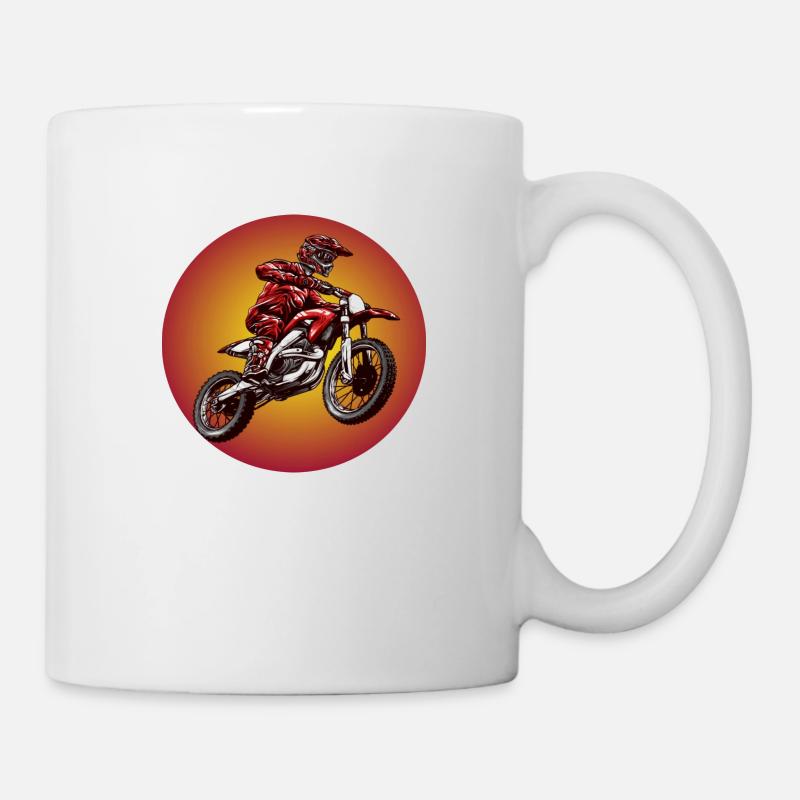 Motorbike, biker - Mug - white